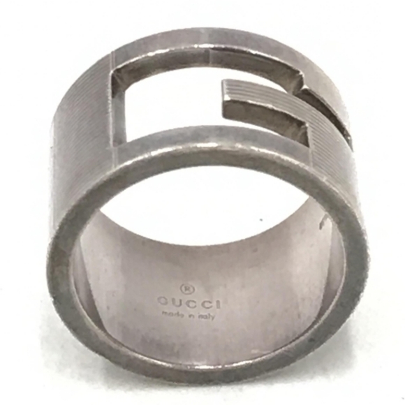 ⭐️Sz6 Gucci Full Inclusion Silver Cutout G Logo Band - Picture 8 of 11